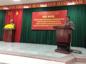 Đảng uỷ phường Hùng Thắng tổ chức Hội nghị sơ kết giữa nhiệm kỳ